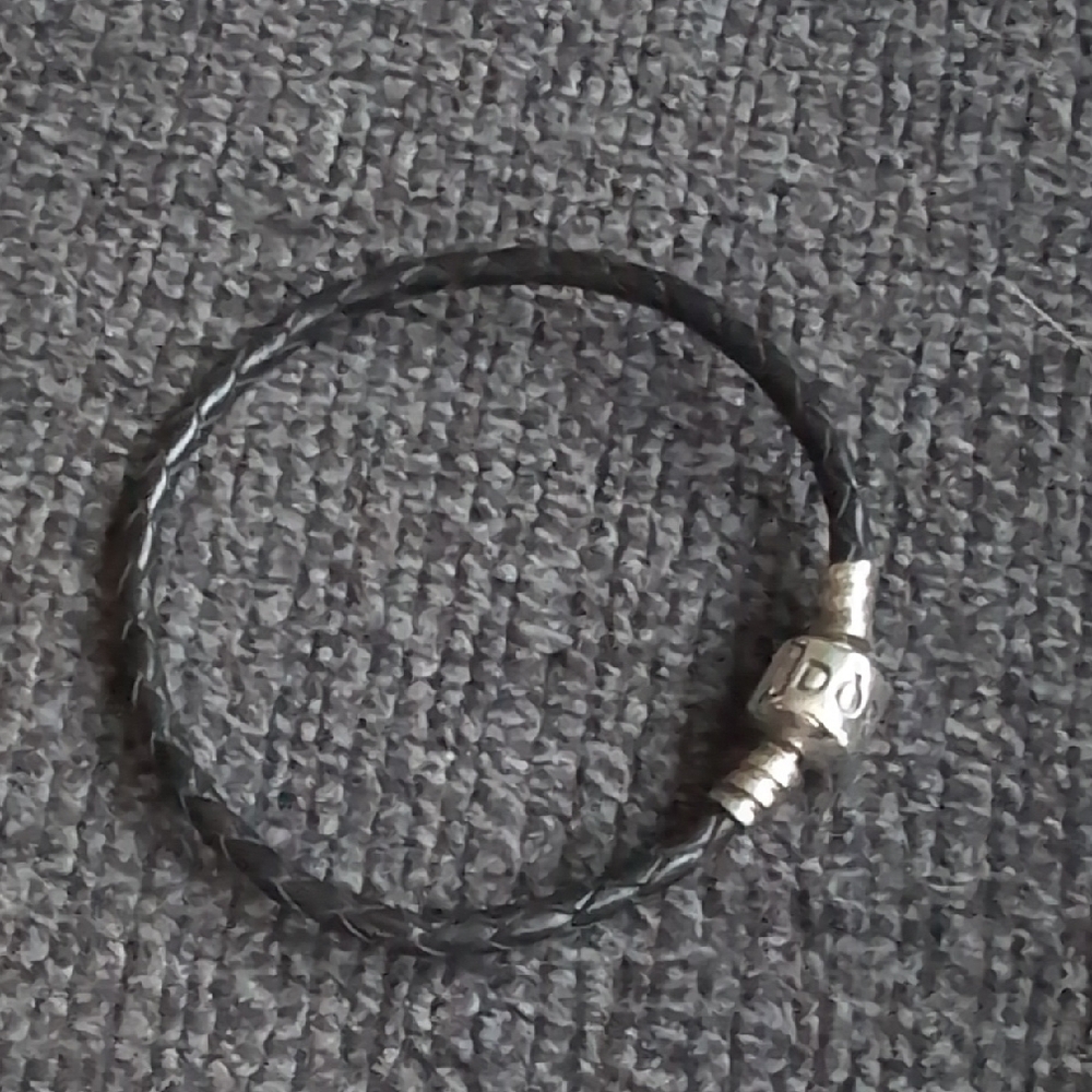Black Braided Leather Bracelet